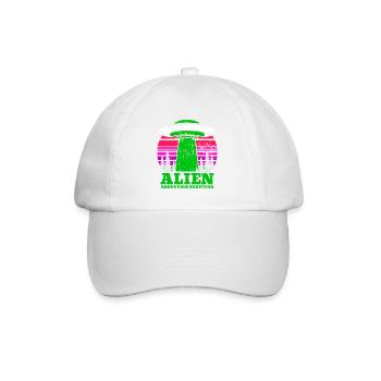 Alien, UFO, UAP, Space, Weltraum Flugobjekt - Baseballkappe - Weiß/Weiß - Vorne