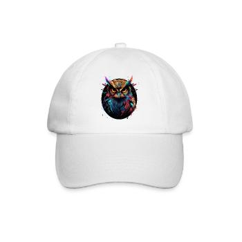 Hibou éclaboussures oiseau multicolore - Casquette classique - blanc/blanc - Devant