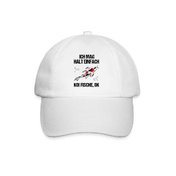 Koi Fische Puristen Statement - Baseballkappe - Weiß/Weiß - Vorne