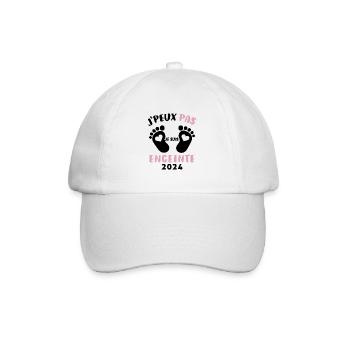 J PEUX PAS JE SUIS ENCEINTE 2024 - Casquette classique - blanc/blanc - Devant
