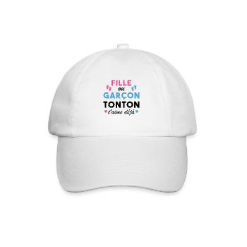 Fille ou Garçon Tonton T aime Déjà - Casquette classique - blanc/blanc - Devant