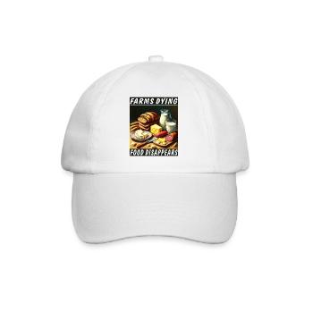 FARMS DYING FOOD DISAPPEARS - Baseball Cap - white/white - Front