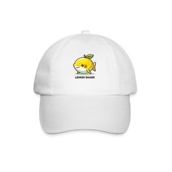 Lemon Shark Funny Animal Made of Fruit - Baseball Cap - white/white - Front
