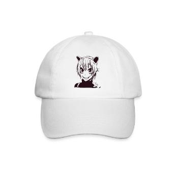 Anime Manga Stereotype: Cat Ears Girls - Baseball Cap - white/white - Front