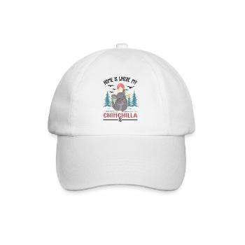 La maison est là où se trouve mon chinchilla - Casquette classique - blanc/blanc - Devant