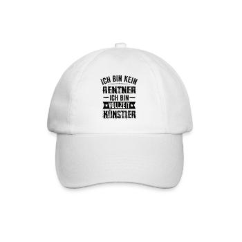 Ich Bin Kein Rentner Ich Bin Vollzeit Künstler - Baseballkappe - Weiß/Weiß - Vorne