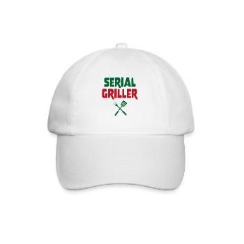 Serial Griller Gift Father BBQ Master - Baseball Cap - white/white - Front