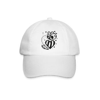 bee my valentine valentinstag liebe partner biene - Baseballkappe - Weiß/Weiß - Vorne