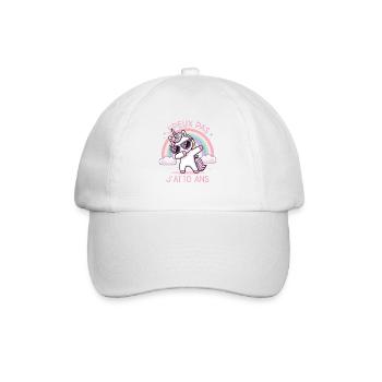 J'Peux Pas J'ai 10 ans Cadeau Anniversaire Licorne - Casquette classique - blanc/blanc - Devant