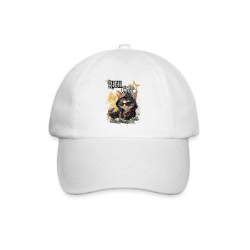 Rich Cat, Humor, Fun, Fun, Cool, Luxury, Rich, - Baseball Cap - white/white - Front