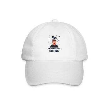 All I Wanna Do is Coding Developer Coder - Baseballkappe - Weiß/Weiß - Vorne