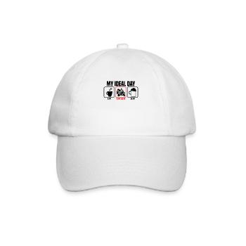 Ma journée parfaite à moto - Casquette classique - blanc/blanc - Devant