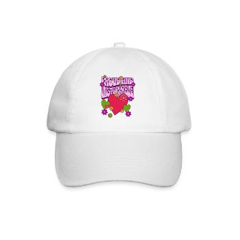 LGBTQ Pride Coeur Fleurs Amour Gay - Casquette classique - blanc/blanc - Devant