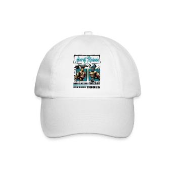 Aircraft mechanic profession saying worker - Baseball Cap - white/white - Front