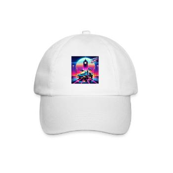 Retour vers le futur 2024 Néon fluo retrofuturiste - Casquette classique - blanc/blanc - Devant