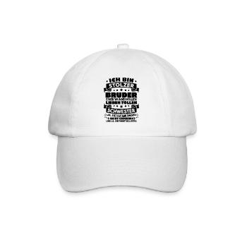 Ich stolzer bruder wundervollen lieben schwester - Baseballkappe - Weiß/Weiß - Vorne