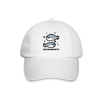 Fish Meme Pixel Couple - Baseball Cap - white/white - Front