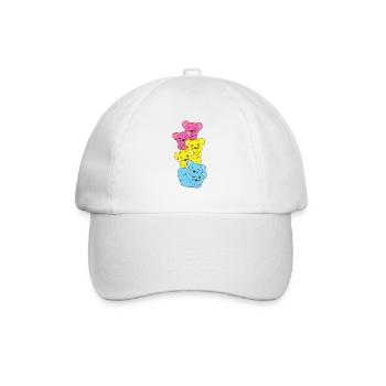 Pansexuell Flag Pride LGBTQ süßer Maus - Baseballkappe - Weiß/Weiß - Vorne