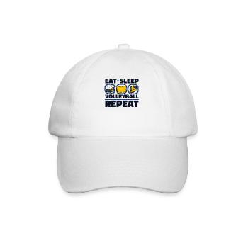 Eat Sleep Volleyball Repeat Volleyball Player - Baseball Cap - white/white - Front