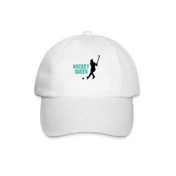 Eishockey Königin Cool Sportlerin Krone - Baseballkappe - Weiß/Weiß - Vorne