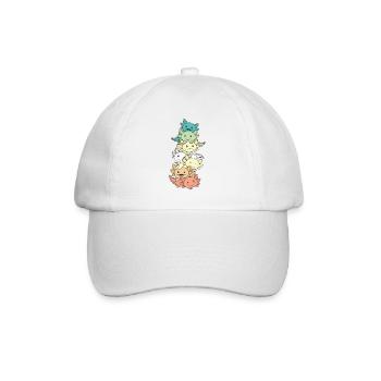 Genderfloren Flag Pride LGBTQ Axolotl Tower - Baseball Cap - white/white - Front
