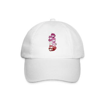 Lipstick Lesbische Pride LGBTQ süßer Roter Panda - Baseballkappe - Weiß/Weiß - Vorne