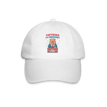 Funny Capybara For President Chill And Peace - Baseball Cap - white/white - Front