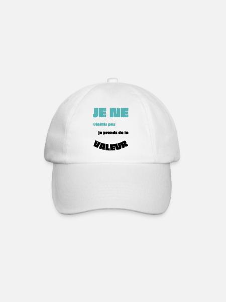 cadeau homme, femme, humour, t-shirt humoristique - Casquette classique - blanc/blanc