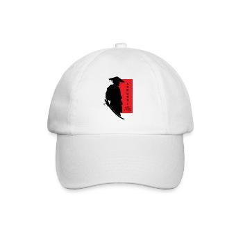 Samurai Flower Warrior Peace of Mind Art - Baseball Cap - white/white - Front