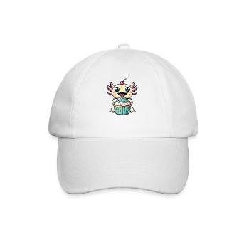 Muffin Anniversaire Cupcake Axolotl - Casquette classique - blanc/blanc - Devant