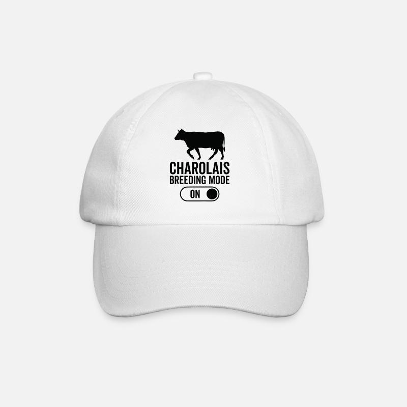 Mode d’élevage de vaches activé - Charolais - Casquette classique - blanc/blanc