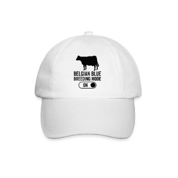 Cow breeding mode on - Belgian blue - Baseball Cap - white/white - Front