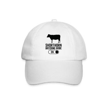 Cow Breeding Mode On - Shorthorn - Baseball Cap - white/white - Front