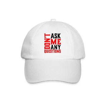 Ne me posez pas de questions 6 - Casquette classique - blanc/blanc - Devant