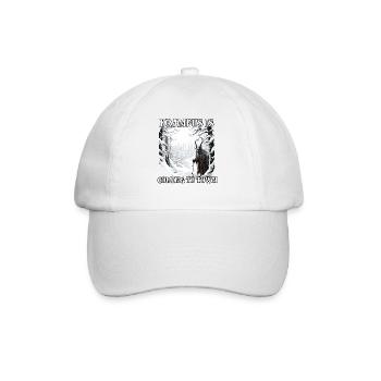 Krampus Maske Krampus Kostüm Kramperl Böser - Baseballkappe - Weiß/Weiß - Vorne