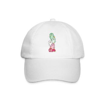 abrosexuell Flag Pride LGBTQ süße Pinguin - Baseballkappe - Weiß/Weiß - Vorne