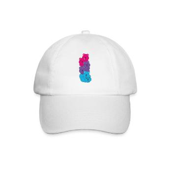 androgyn Flag Pride LGBTQ süße Quokka - Baseballkappe - Weiß/Weiß - Vorne