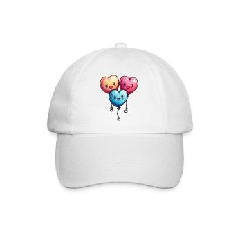 Balloon hearts also for children and birthdays - Baseball Cap - white/white - Front