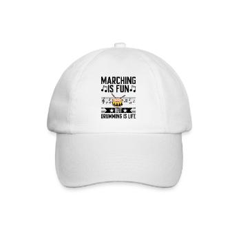 Drum Corps Marching Band Drum Corp Music Percussio - Baseball Cap - white/white - Front