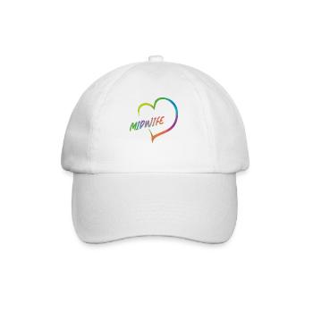 Infirmière Sage-Femme Accoucheuse Coeur - Casquette classique - blanc/blanc - Devant