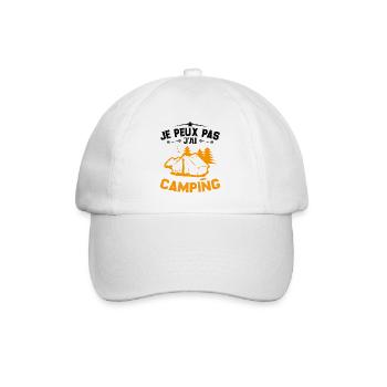 Je peux pas jai camping - Casquette classique - blanc/blanc - Devant