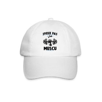 I can't I worked out - Baseball Cap - white/white - Front