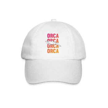Orca Schriftzug Meereskraft Geschenk - Baseballkappe - Weiß/Weiß - Vorne
