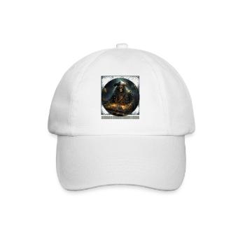 Cursed Pirate Skeleton Halloween T Shirt - Baseball Cap - white/white - Front