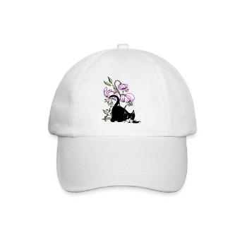 Cat - Baseball Cap - white/white - Front