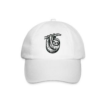 Faultier - Baseballkappe - Weiß/Weiß - Vorne