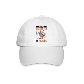 Pigeon, pigeon fancier, city pigeon, racing pigeon - Baseball Cap - white/white - Front