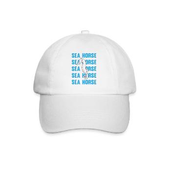 Sea Horse Writing Game Ocean Love - Baseball Cap - white/white - Front