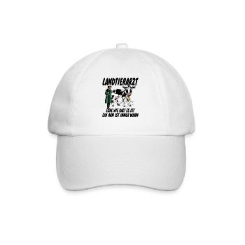 « Peu importe à quel point il fait froid » Vétérinaire de campagne - Casquette classique - blanc/blanc - Devant