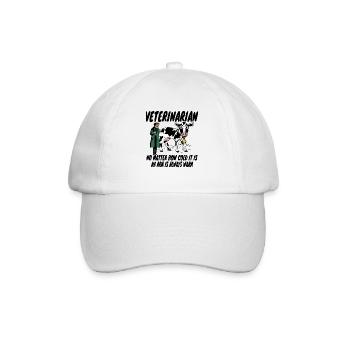 "No matter how cold it is" Country Veterinarian - Baseball Cap - white/white - Front